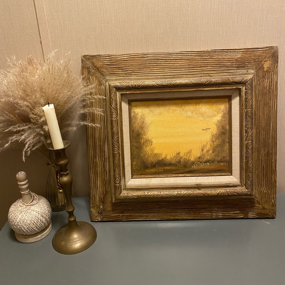 Vintage canvas painting